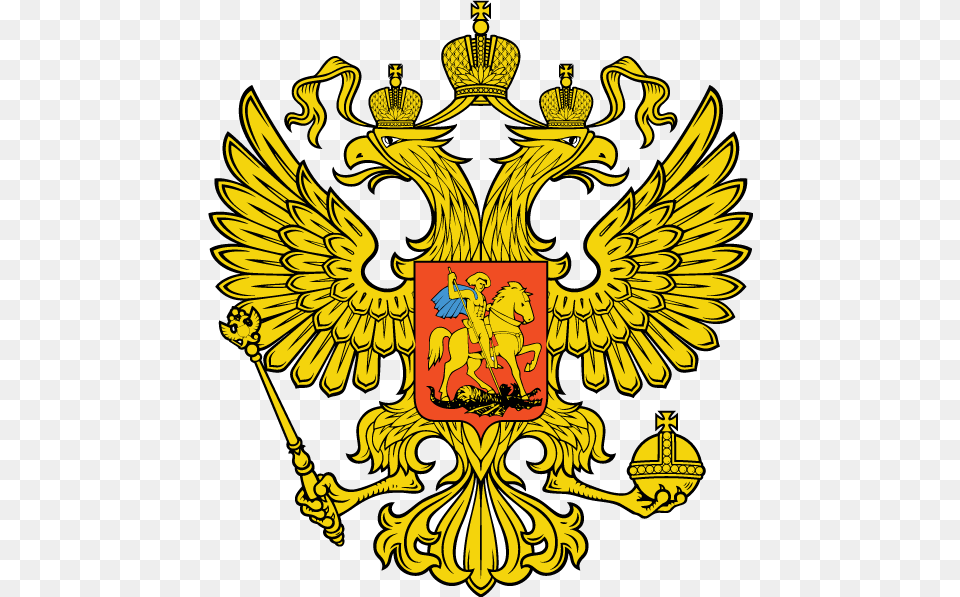 Vector Russian Dblhead Eagle Logo Russian Foreign Ministry Logo, Emblem, Symbol, Person, Animal Free Png Download