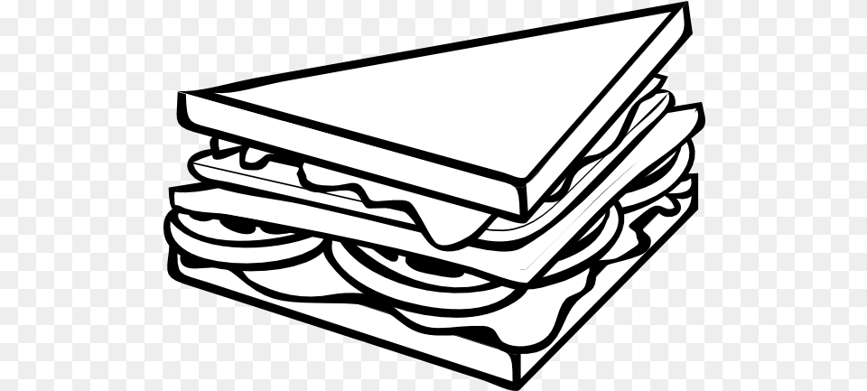 Vector Sandwich Line Drawing Sandwich Clipart Black And White, Book, Publication, Stencil Png