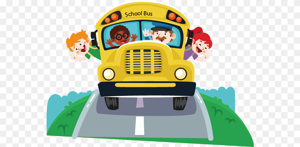 Vector School Bus, Vehicle, Transportation, School Bus, Wheel Free Png Download