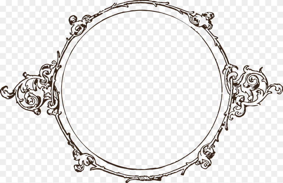 Vector Scroll Oval Circle Vintage Frame, Chandelier, Lamp Free Png