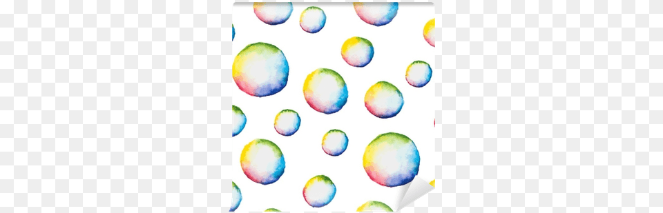 Vector Seamless Pattern With Watercolor Bubbles Wall Watercolor Painting, Sphere Free Png