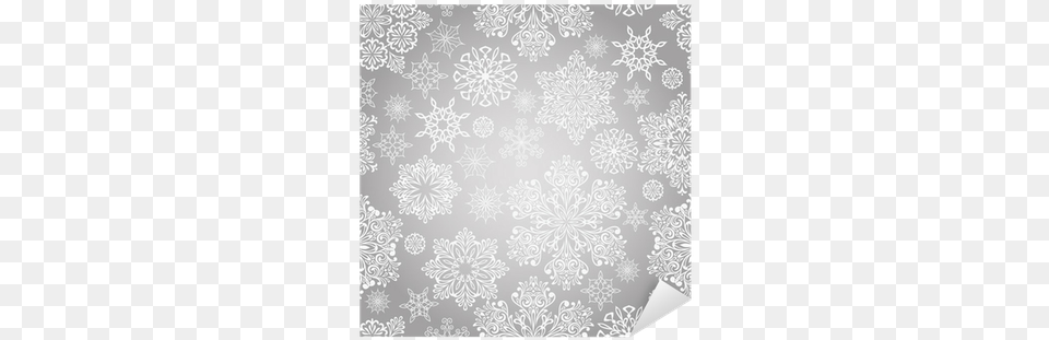 Vector Seamless Pattern With White Snowflakes Sticker Paisley, Nature, Outdoors, Snow, Art Png Image