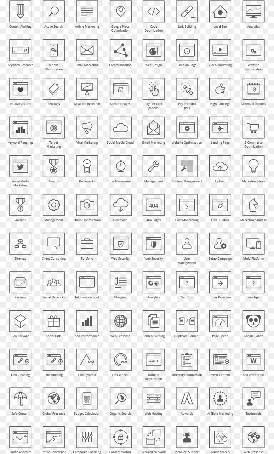 Vector Seo Icons Icons Vector List Of Gold Maker Marks, Computer, Computer Hardware, Computer Keyboard, Electronics Free Png Download