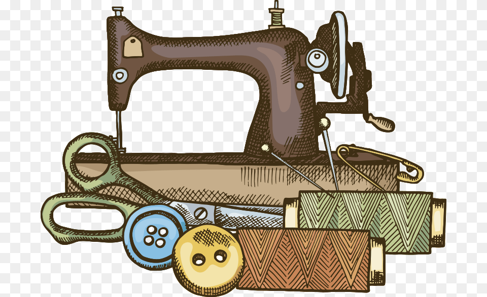 Vector Set Sewing, Machine, Device, Appliance, Electrical Device Free Png