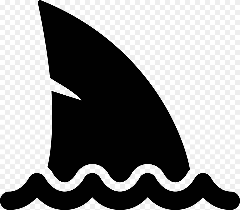 Vector Sharks Stencil Shark Icon Black And White, Gray Png