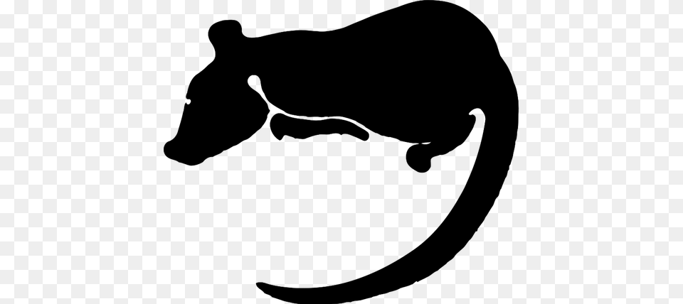 Vector Silhouette Clip Art Of Rat, Gray Free Png Download