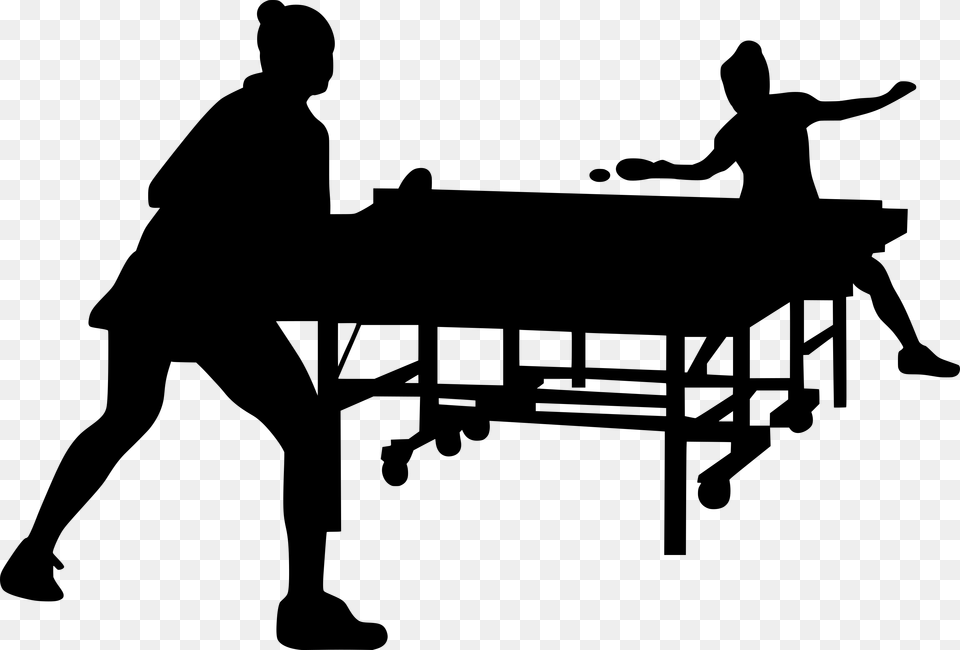 Vector Silhouette Ping Pong, Gray Free Png Download