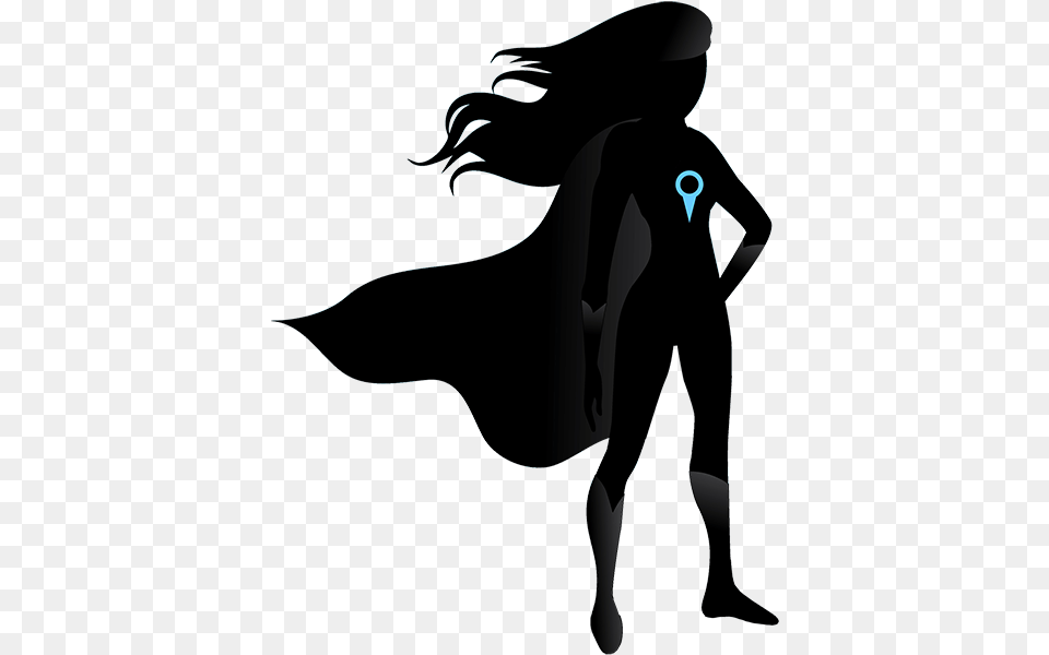 Vector Silhouettes Superhero Woman Superhero Silhouette, Person Free Transparent Png