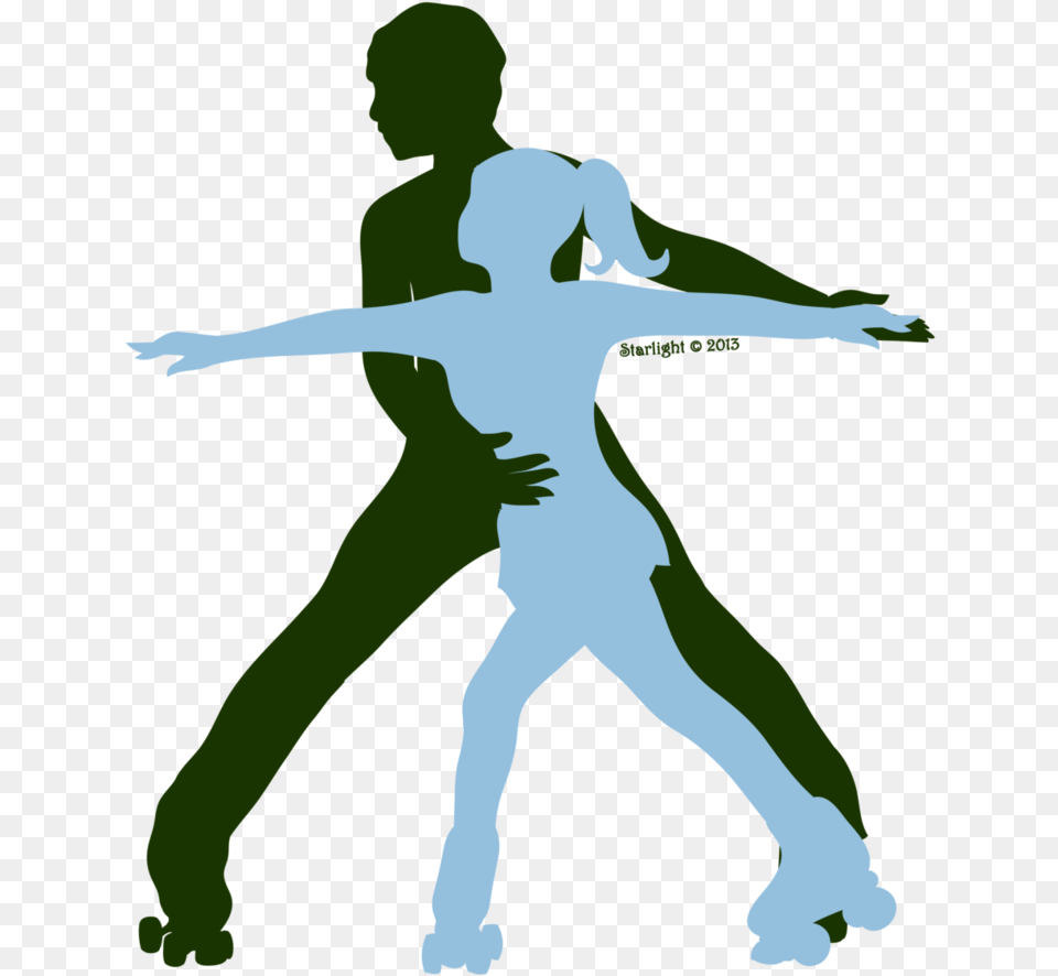 Vector Skates Pair Roller Skater Silhouette Clip Art, Dancing, Leisure Activities, Person, Dance Pose Free Png Download