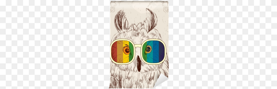 Vector Sketch Of Owls With Glasses Illustration, Art, Modern Art, Drawing Png Image