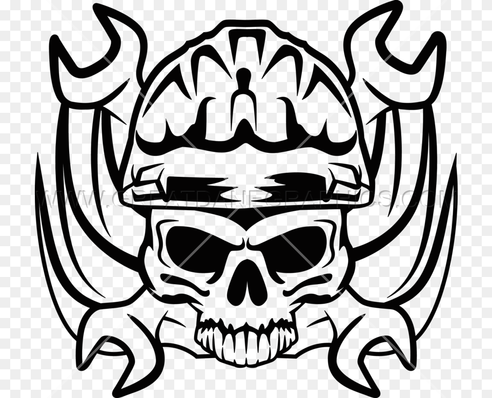 Vector Skulls Mechanic Skull With Wrenches Svg, Emblem, Symbol Free Transparent Png