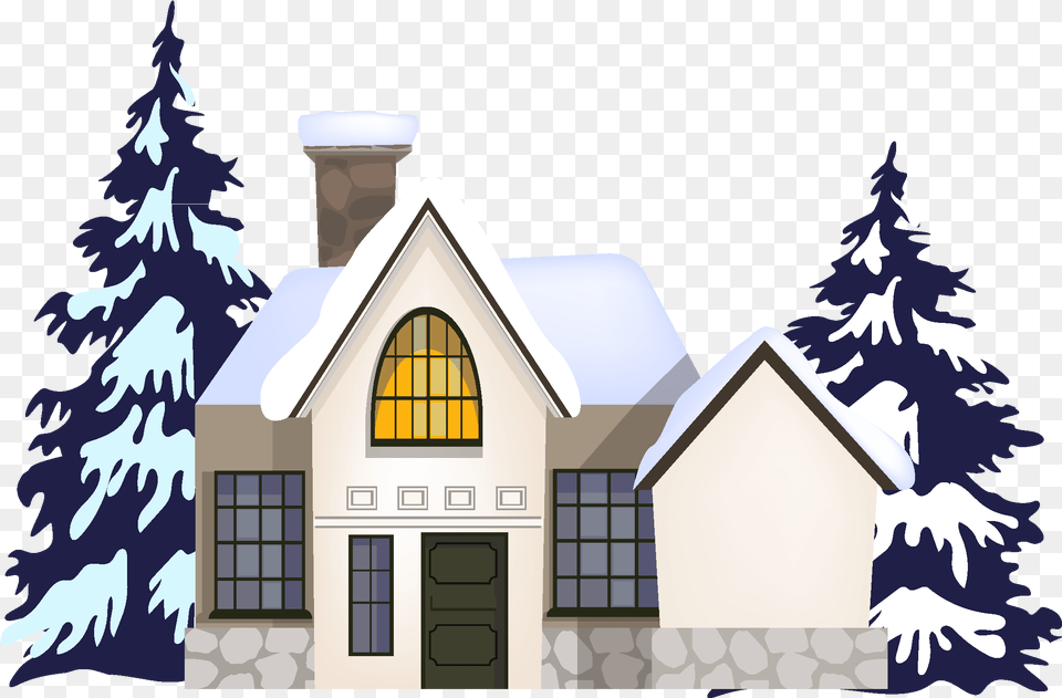 Vector Snow Snowing Reflection And Snow House Vector, Tree, Plant, Neighborhood, Housing Png