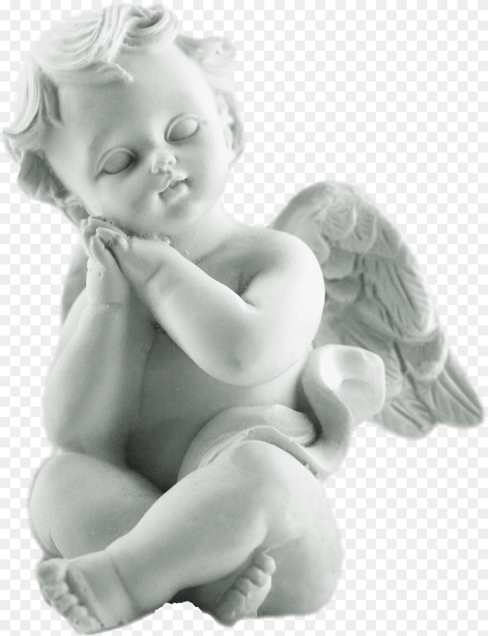 Vector Stock A Of White Angel Image Baby Angel Statue, Person, Face, Head Free Png