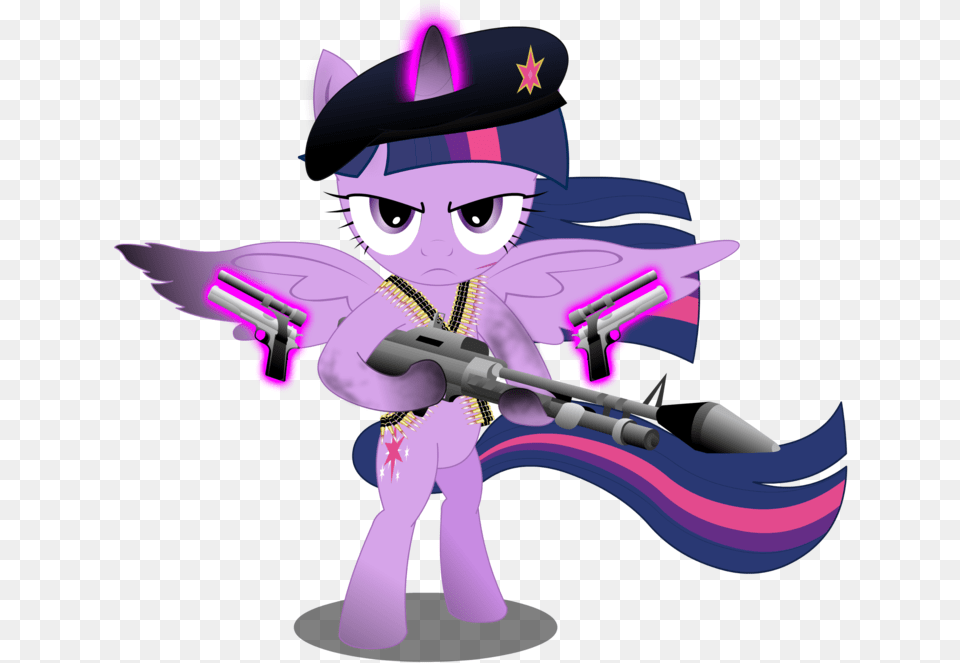 Vector Stock Alicorn Amt Hardballer Artist Gonein Seconds Cartoon, Purple, Weapon, Firearm, Person Free Transparent Png