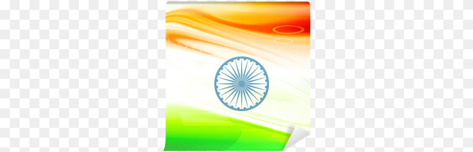 Vector Stylish Indian Flag Wave Design Wall Mural India Independence Day Poster, Art, Graphics, Machine, Spoke Free Png Download