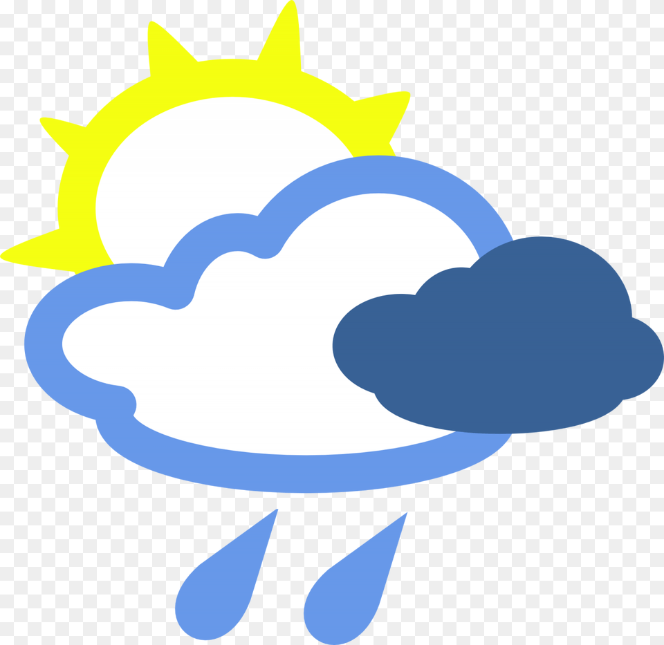Vector Sun And Rain Weather Symbols Clip Art Weather Symbols, Cream, Dessert, Food, Ice Cream Free Png
