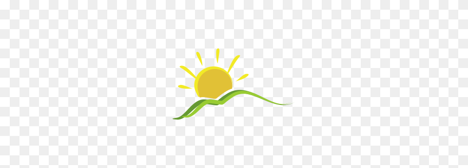 Vector Sun Mountain Brush Logo Art Logos Vector Logos, Daisy, Flower, Plant, Green Png