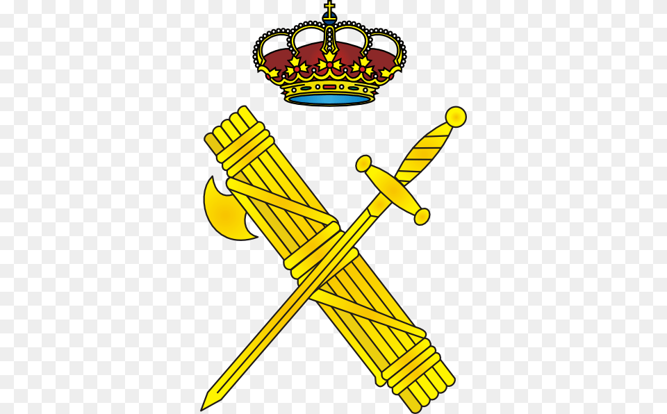 Vector Sword Axe Crown Clip Art Guardia Civil, Weapon, Accessories, Jewelry, Grass Png