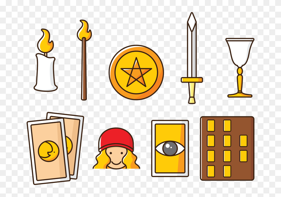 Vector Tarot Icons, Light, Baby, Person, Face Free Transparent Png