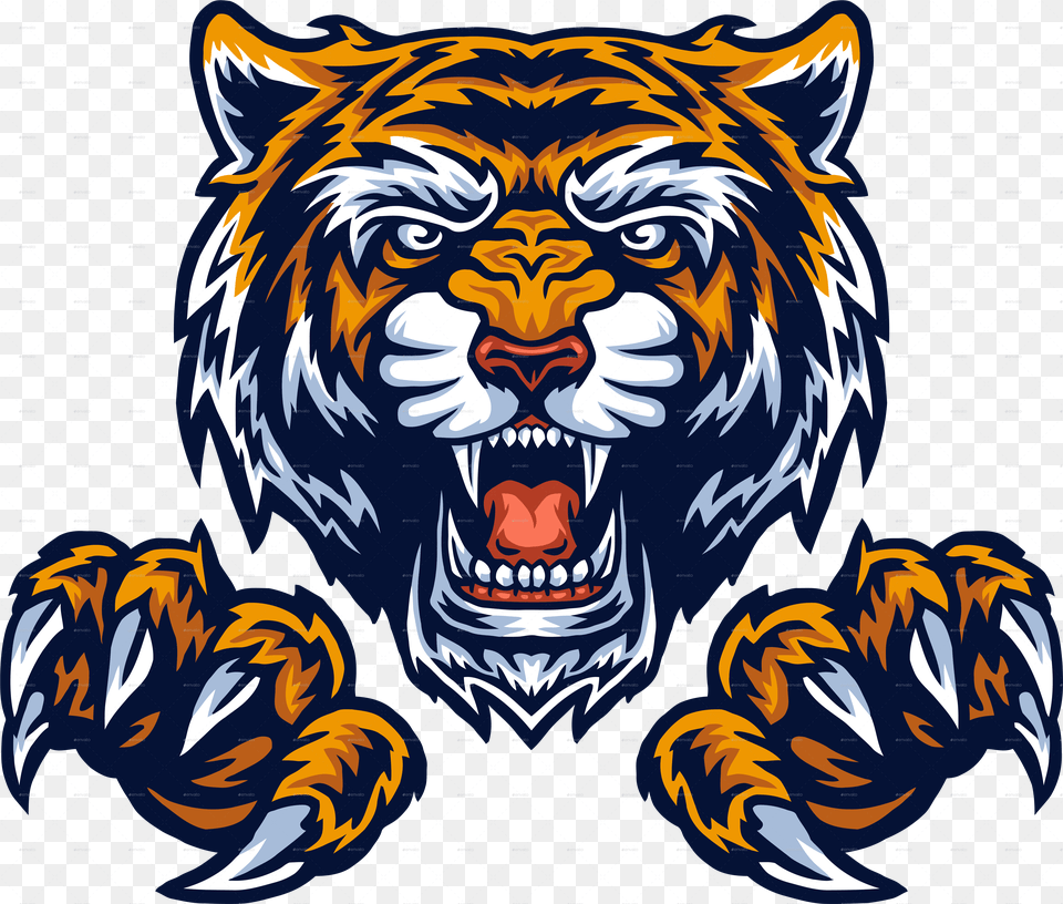 Vector Tiger And Claws Vector Tiger With Claws, Electronics, Hardware, Hook, Baby Free Png