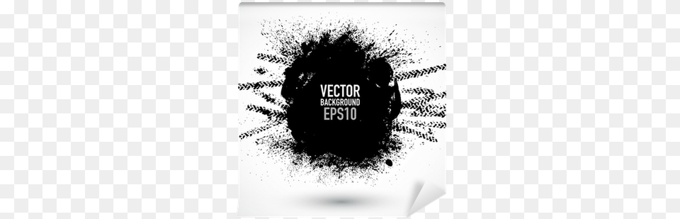 Vector Tire Track Grunge Background Wall Mural Pixers Acejax, Silhouette, Advertisement, Powder, Poster Free Transparent Png