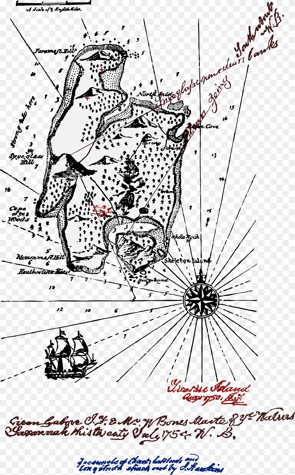 Vector Transparent Island Pirate Big Map Of Treasure Island Robert Louis Stevenson, Adult, Female, Person, Woman Free Png Download