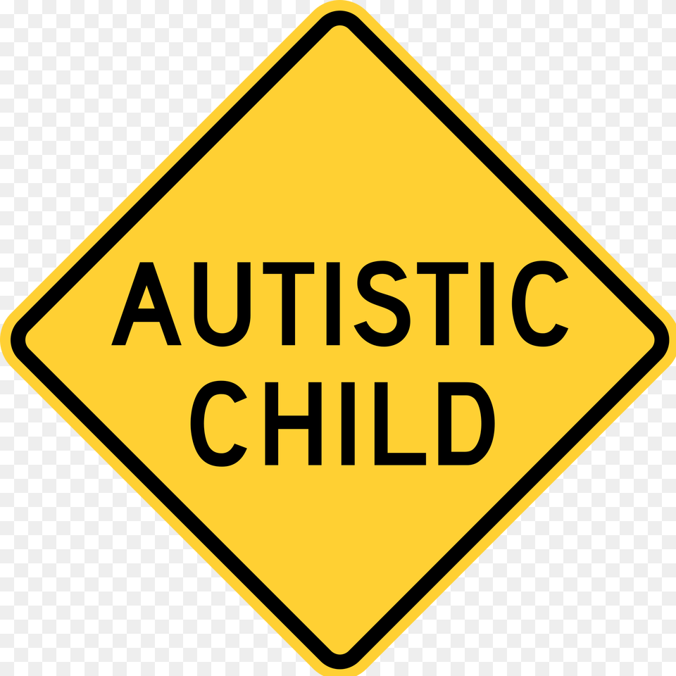 Vector Transparent Library Autistic Child Warning Sign Autistic Child Sign, Road Sign, Symbol Png Image