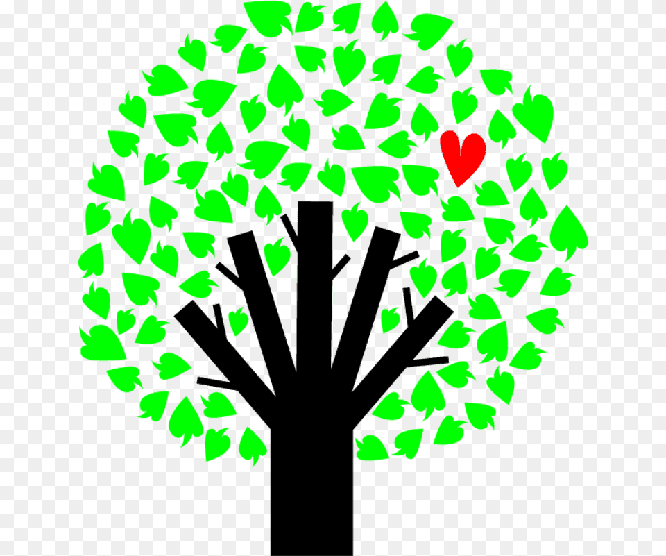 Vector Tree Of Heart, Green, Leaf, Plant, Chandelier Free Png Download