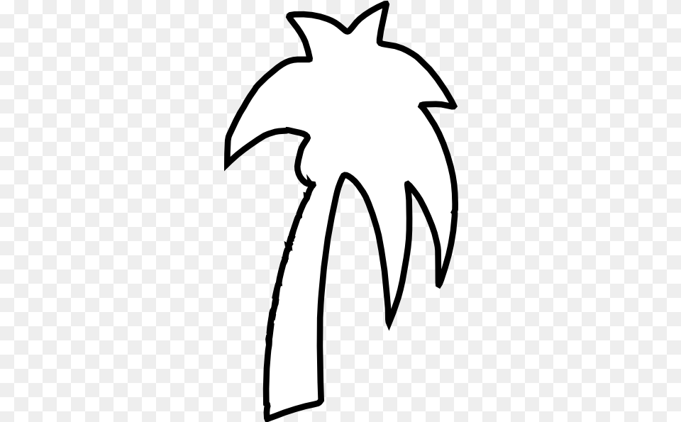 Vector Tree Outline Picture Palm Palm Tree Outline Clip Art, Stencil, Logo, Symbol, Person Free Transparent Png