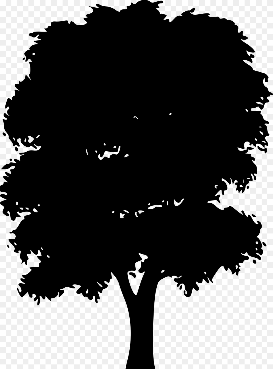 Vector Tree Silhouette, Gray Free Transparent Png