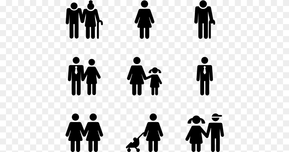 Vector Types Families Types Of People Icon, Gray Free Png