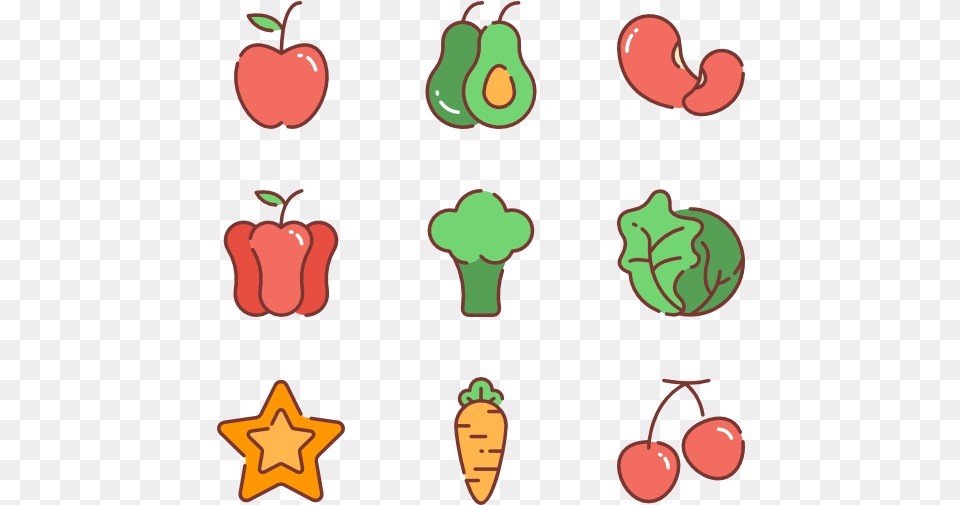 Vector Vegitables, Food, Produce, Fruit, Plant Png Image