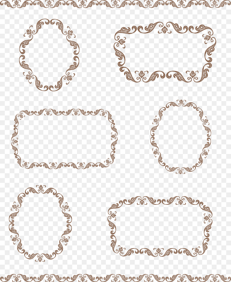 Vector Vintage Borders Clip Art, Stencil, Home Decor Png