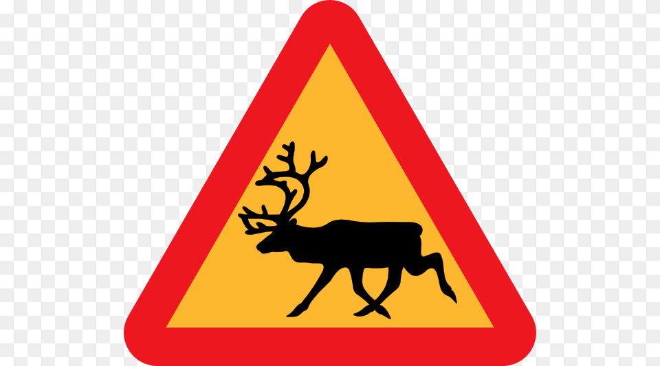 Vector Warning Reindeer Roadsign Clip Art, Sign, Symbol, Road Sign, Animal Png