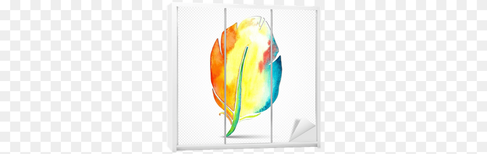 Vector Watercolor Feather Isolated Wardrobe Sticker Watercolor Painting, Art, Canvas, Modern Art Png Image