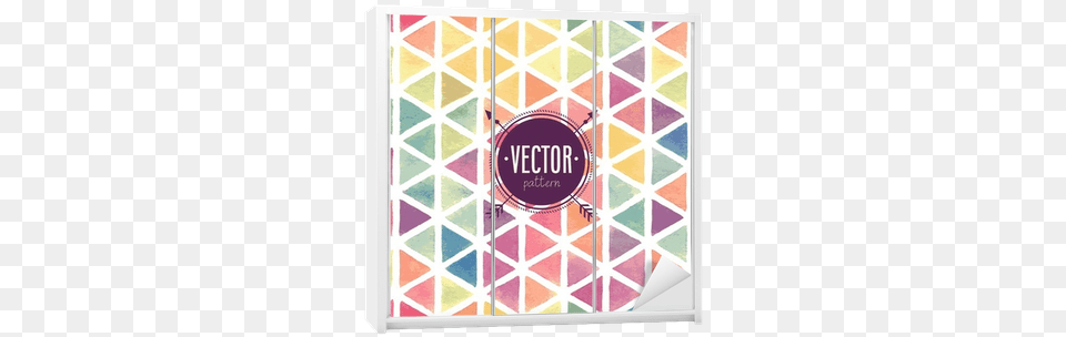 Vector Watercolor Seamless Pattern Papel De Parede De Tringulos Coloridos, Door, Blackboard, Home Decor, Book Free Transparent Png