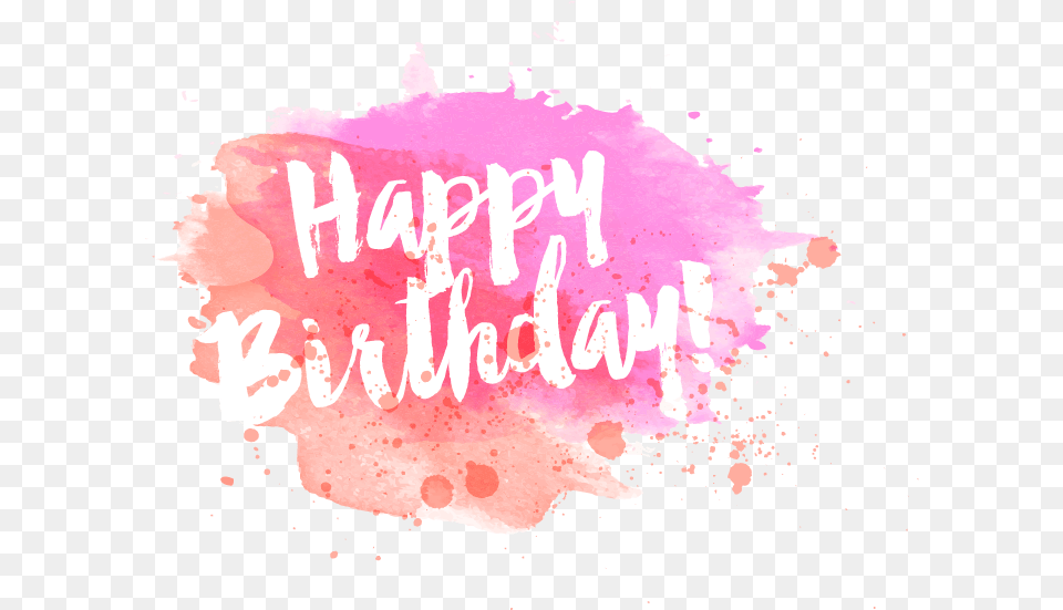 Vector Year Greeting Watercolor Birthday Happy Birthday Letters No Background, Person Png Image