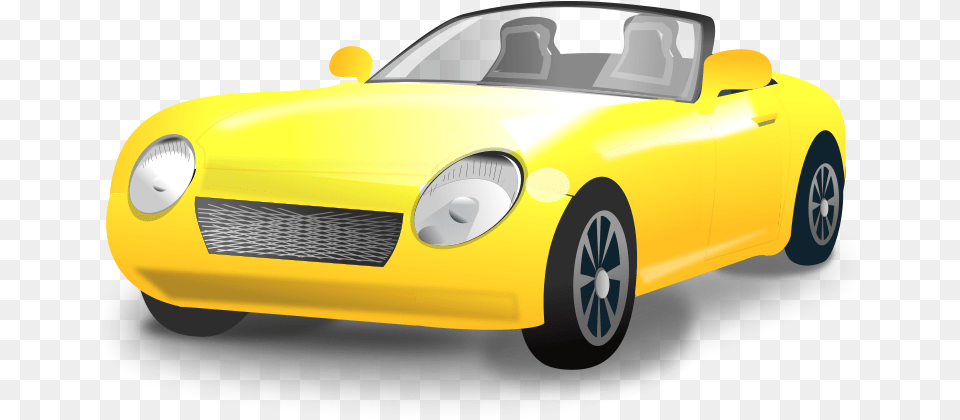 Vector Yellow Convertible Sports Car Yellow Sports Car Convertible, Transportation, Vehicle, Sports Car, Machine Free Transparent Png