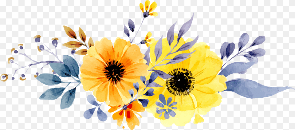 Vector Yellow Flower, Art, Floral Design, Graphics, Pattern Free Png