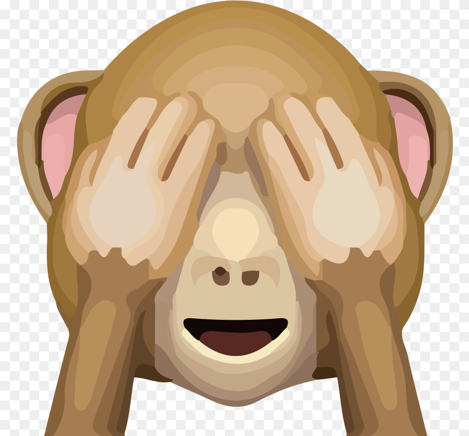 Vectorised Emoji Monkey Emoji, Baby, Person, Face, Head Png Image