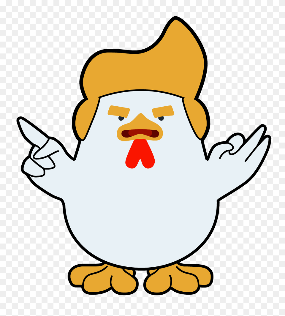 Vectorized Trump Chicken The Donald, Animal, Beak, Bird, Outdoors Free Transparent Png