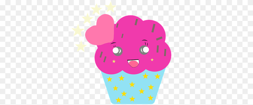 Vectors Cute Cupcake Cupcake Pink Cupcake Blue, Cake, Cream, Dessert, Food Png Image