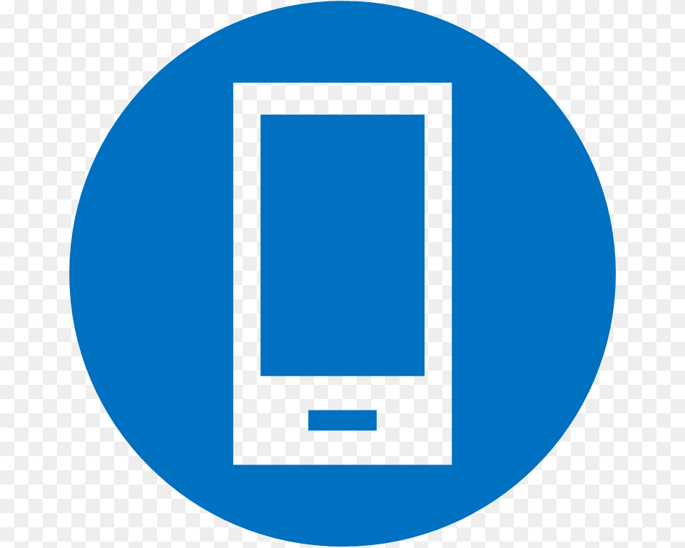 Vectr Icon Of Cell Phone Cell Phone Blue Icon, Electronics, Screen, Computer Hardware, Hardware Free Png Download
