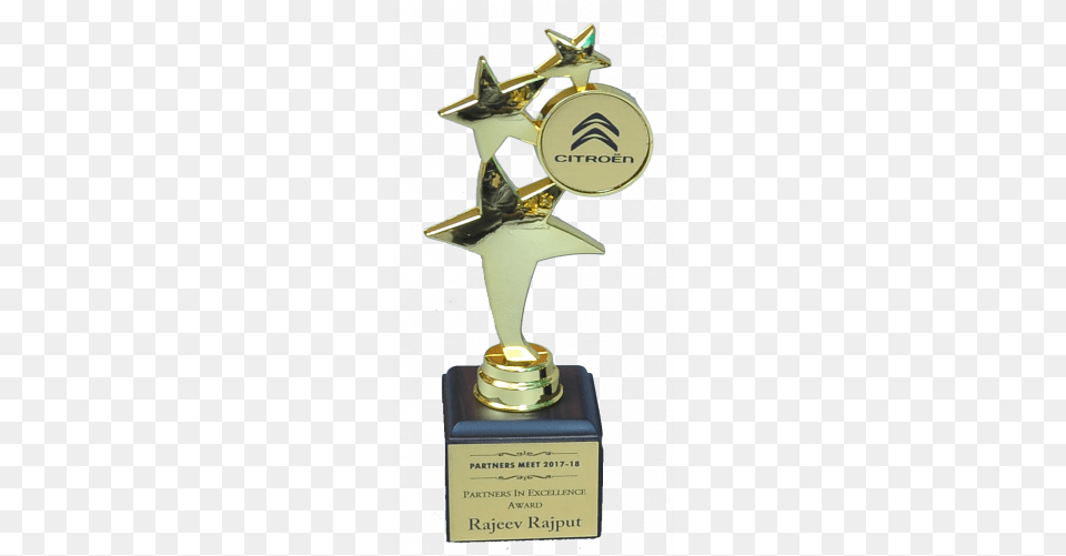 Veejay Gifters Brass Gold 3 Star Trophy Gold Png Image