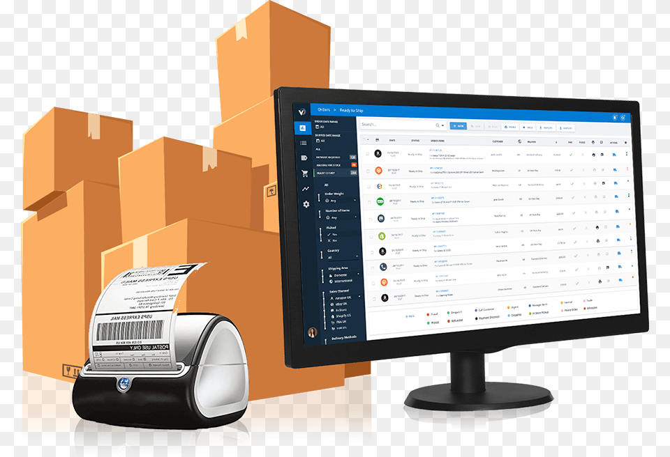 Veeqo Ups Shipping Shopify Magento Woocommerce Amazon Barcode Inventory Management Software, Computer Hardware, Electronics, Hardware, Monitor Png Image