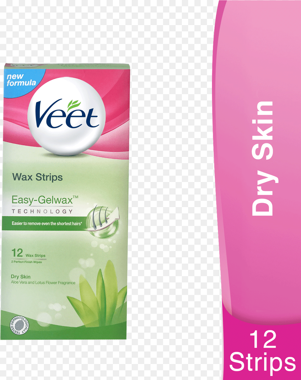 Veet Wax Strips For Dry Skin Veet Cold Wax Strips Price, Bottle, Advertisement, Lotion, Plant Free Png