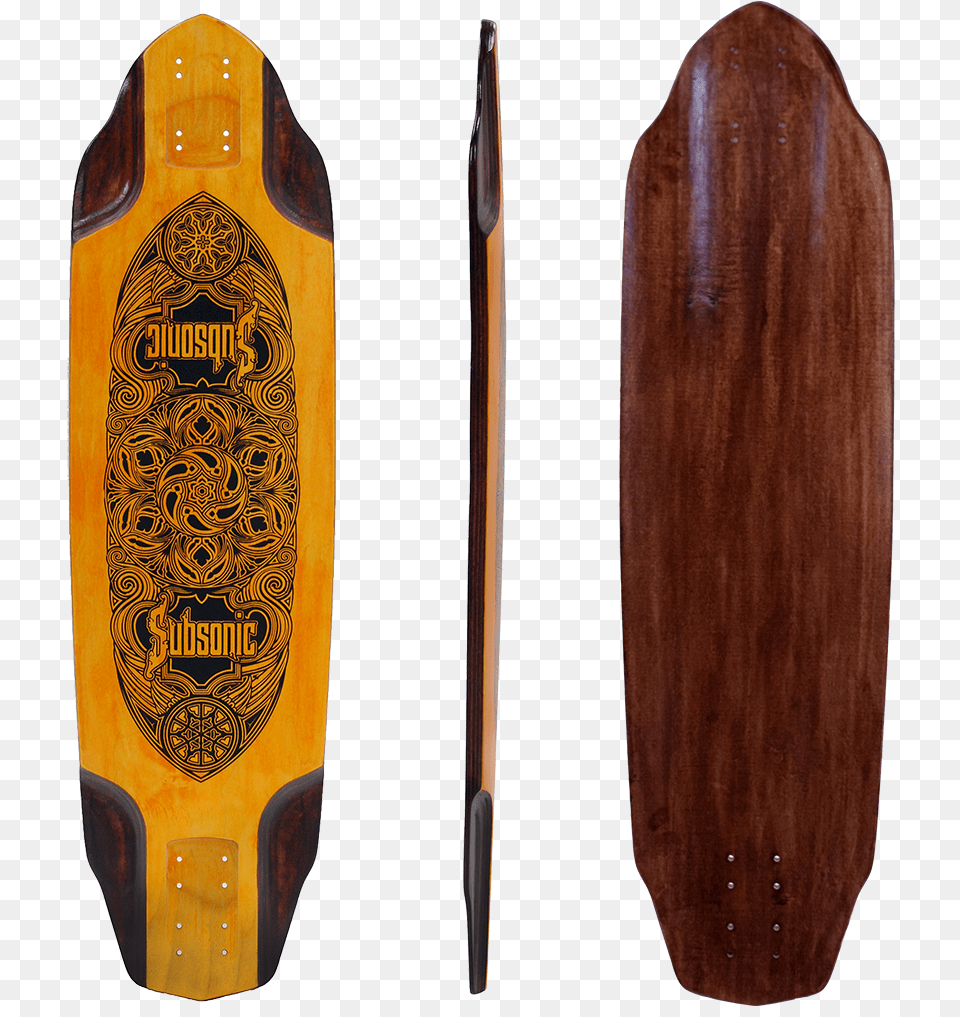 Vega 36 Longboard Deck Or Complete Subsonic Skateboards Subsonic Vega 36 Longboard Deck, Armor, Shield, Skateboard Free Png