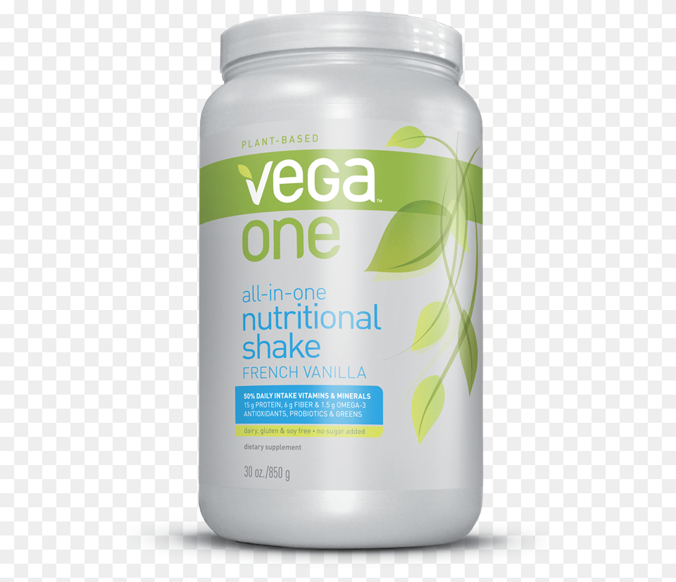 Vega One Nutritional Shakes One Vega Protein, Herbal, Herbs, Jar, Plant Free Png