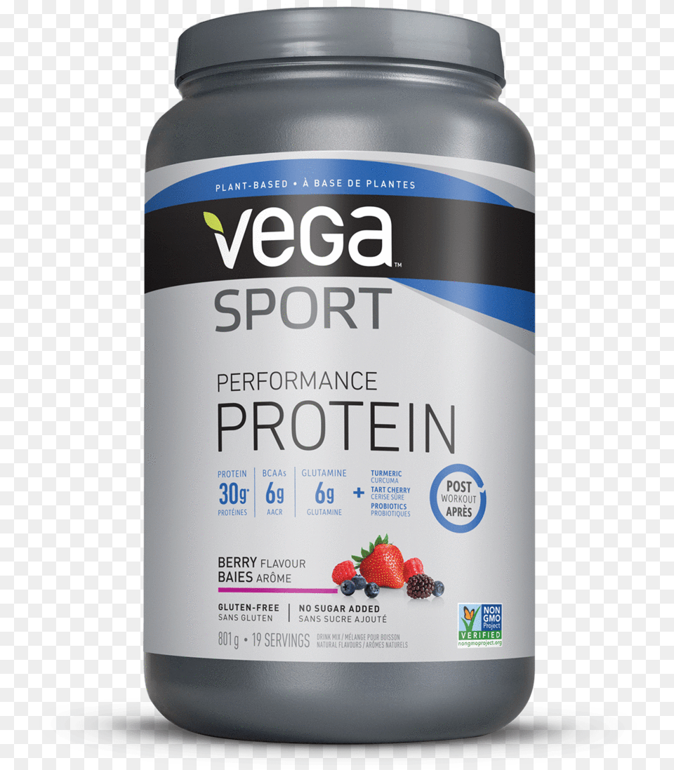 Vega Sport Performance Protein, Jar, Berry, Food, Fruit Free Png Download