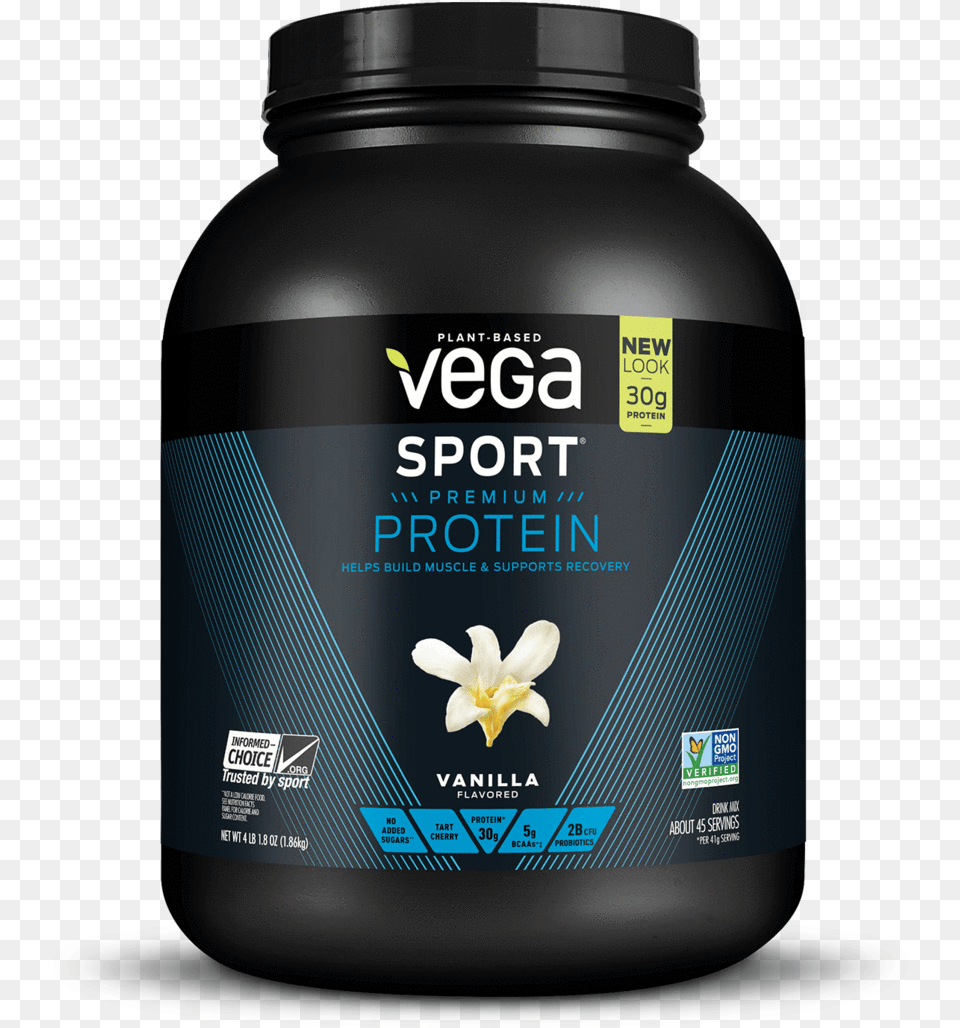 Vega Sport Protein Powder, Bottle, Shaker, Flower, Plant Png